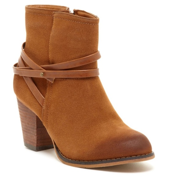 BUCCO Emmy Brown Camel Tan Zipper Ankle Boots Booties Sz 8.5 EUC - Picture 6 of 8